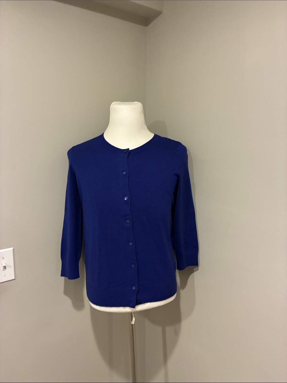 Talbots Midnight Blue Button-Front Cardigan